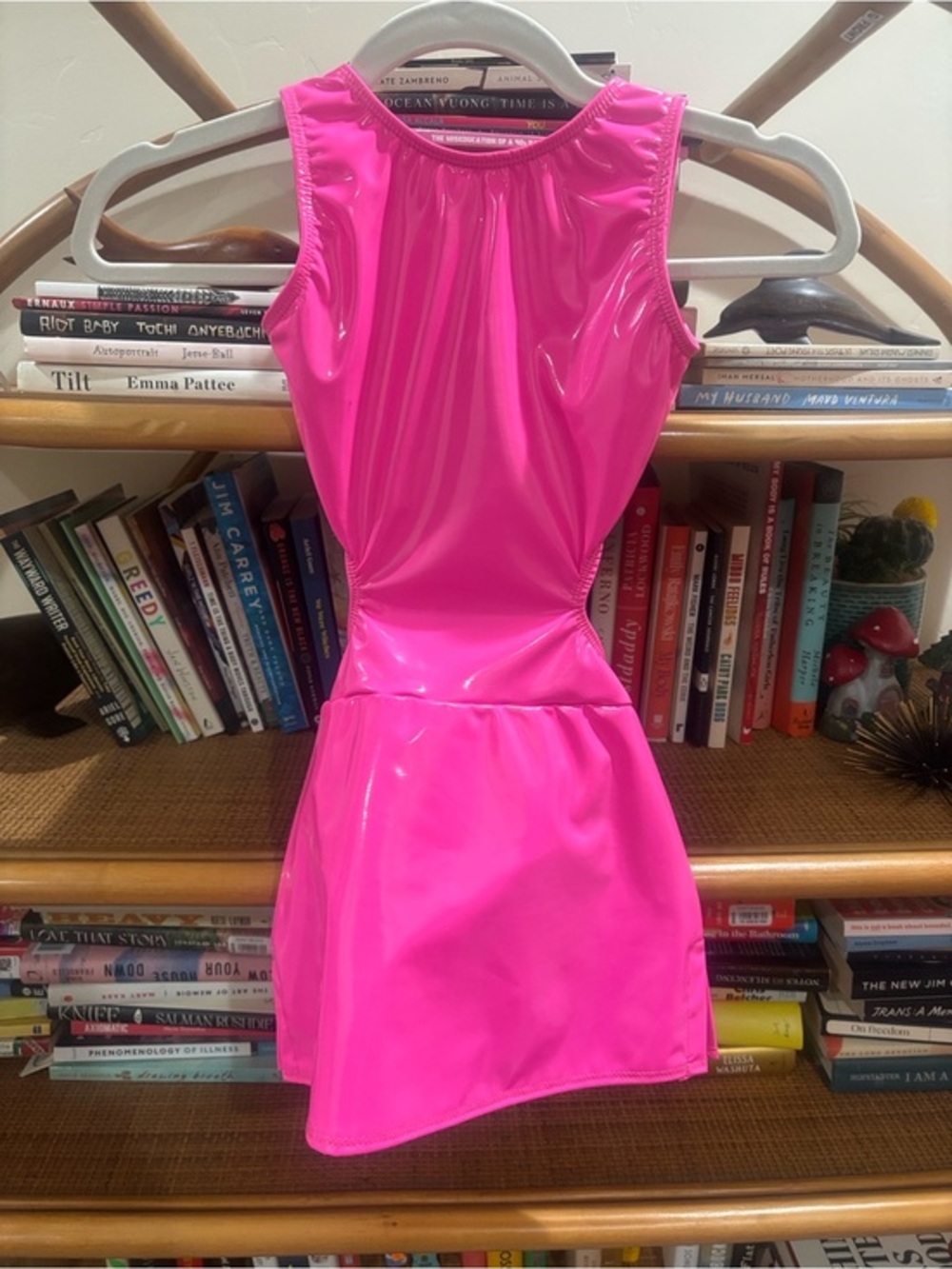 Shiny Hot Pink Sleeveless Dance Dress for Kids